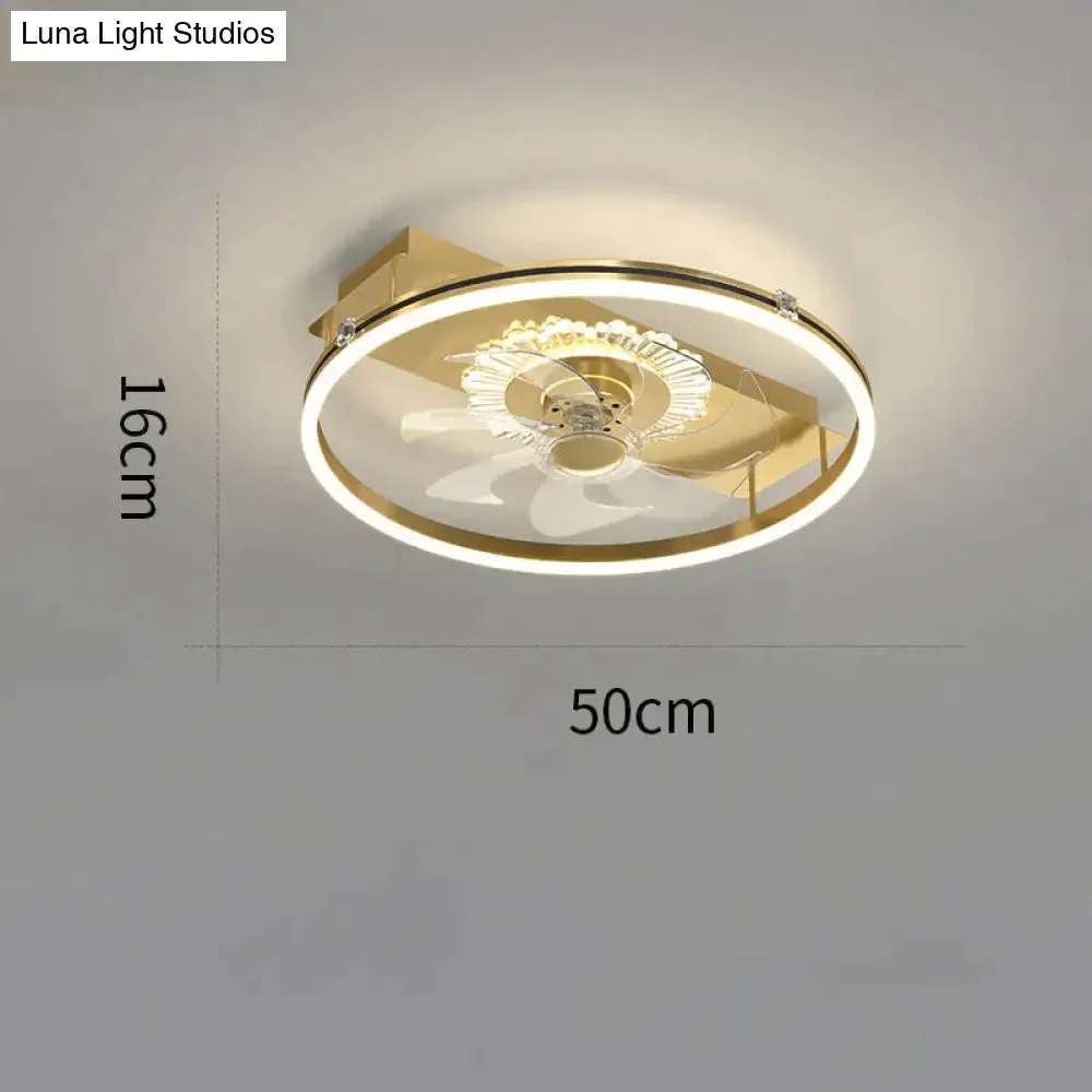 Luxury Fan Living Room Round Ceiling Lamp Simple Lamps