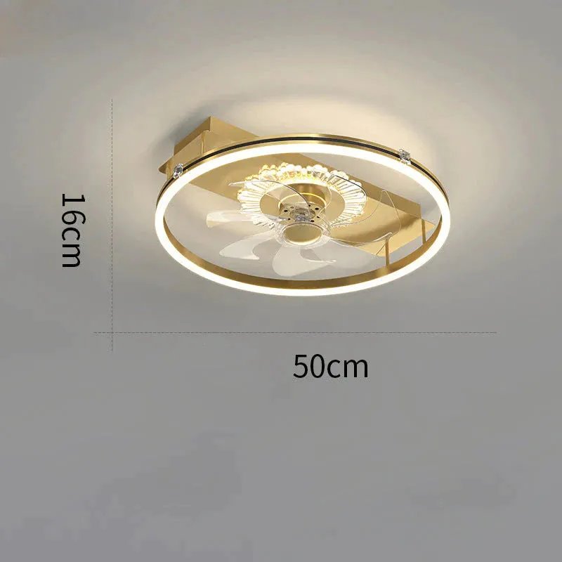 Luxury Fan Living Room Round Ceiling Lamp Simple Lamps