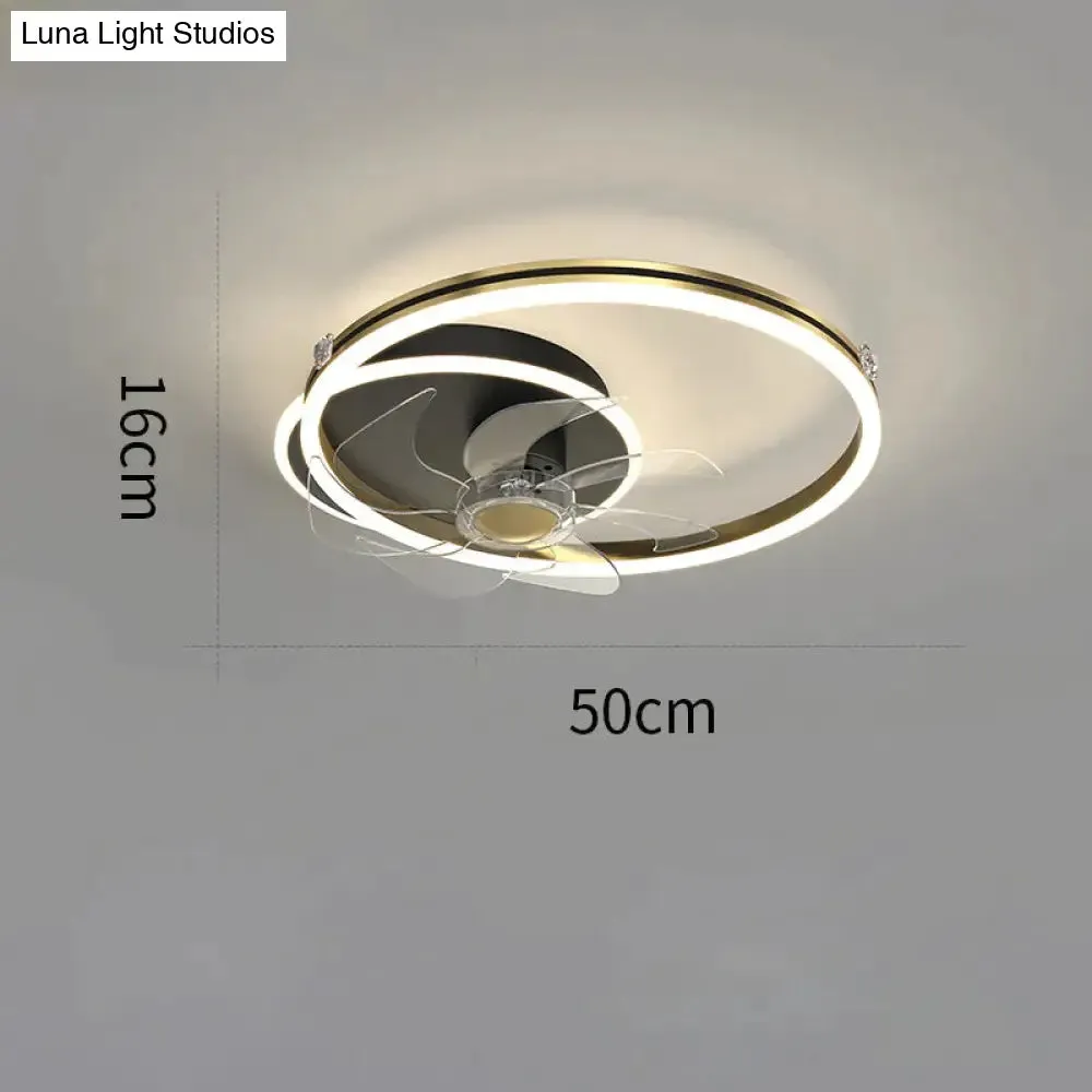 Luxury Fan Living Room Round Ceiling Lamp Simple Lamps