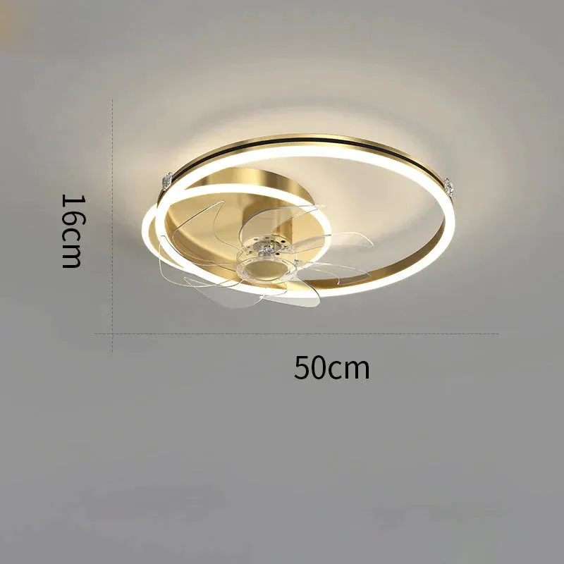 Luxury Fan Living Room Round Ceiling Lamp Simple Lamps