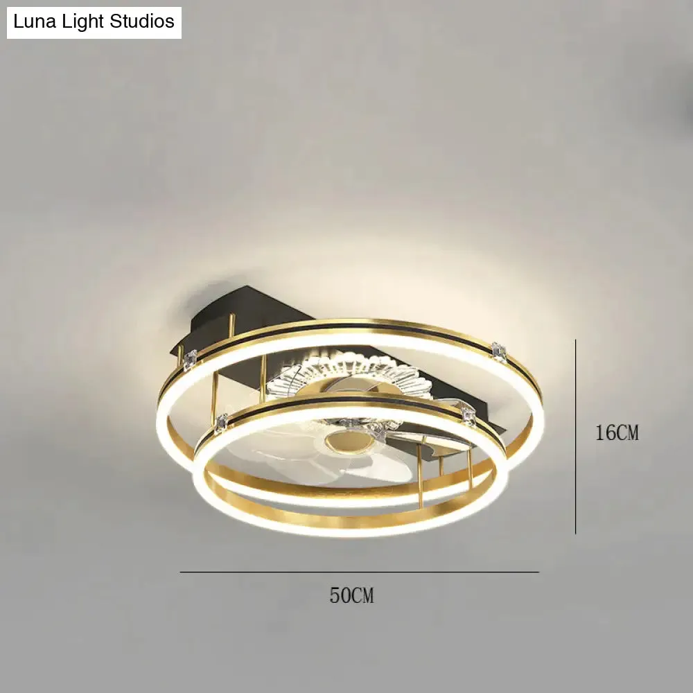 Luxury Fan Living Room Round Ceiling Lamp Simple Lamps