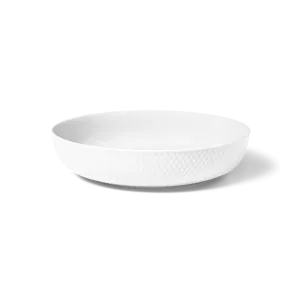 Lyngby Porcelæn Rhombe Serving Bowl, White, Ø: 11.3''