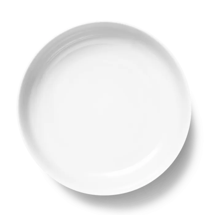 Lyngby Porcelæn Rhombe Serving Bowl, White, Ø: 11.3''