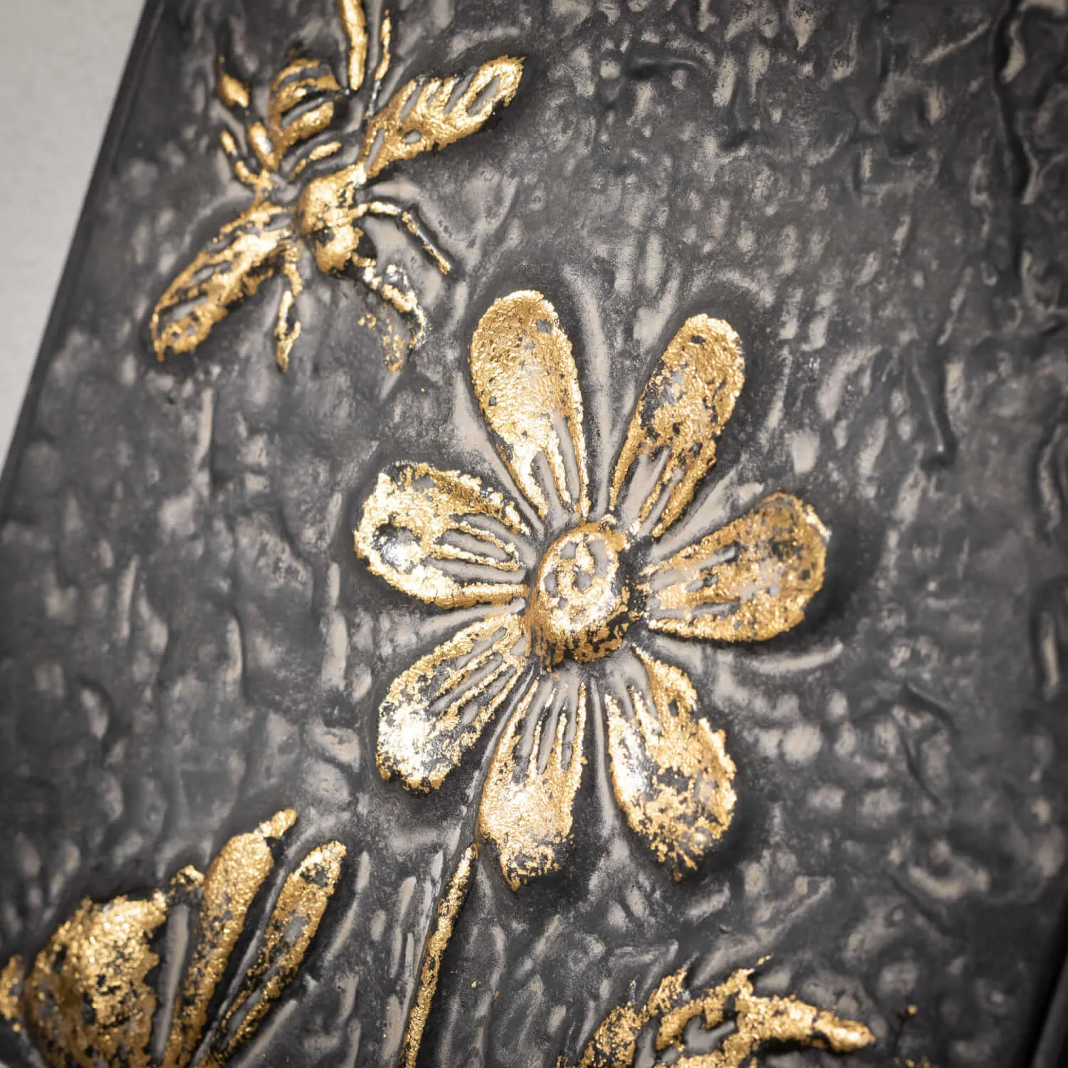 Metallic Floral Wall Panel Set