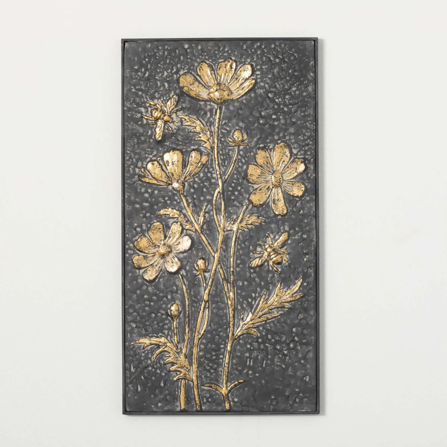 Metallic Floral Wall Panel