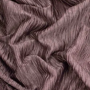 Metallic Purple Textured Crushed Stripes Curtaining/Upholstery