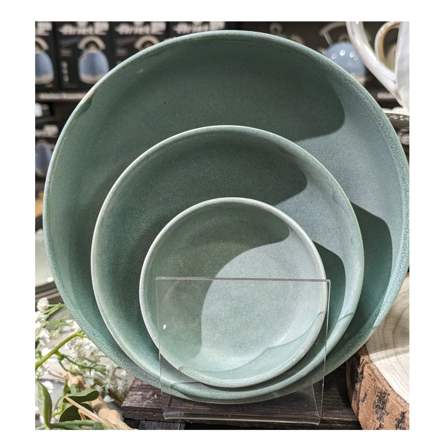 Mica Decorations 13.5cm Green Lucco Bowl