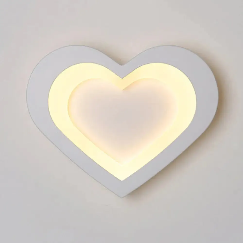 Modern Integrated LED Cartoon Wall Light - Simple Acrylic, White