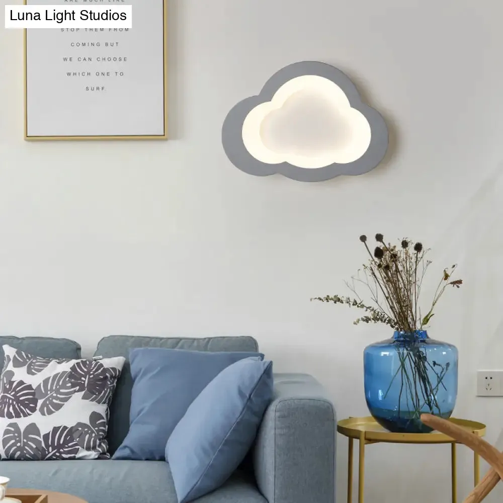 Modern Integrated LED Cartoon Wall Light - Simple Acrylic, White