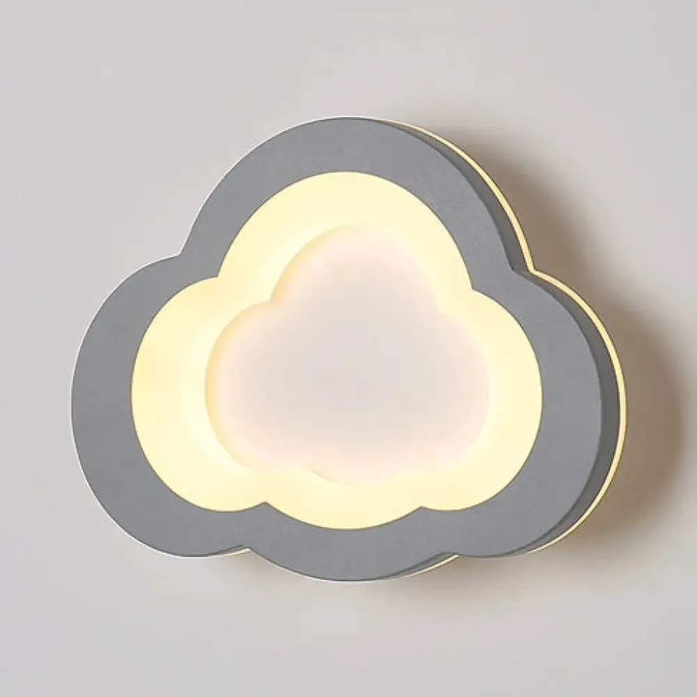 Modern Integrated LED Cartoon Wall Light - Simple Acrylic, White