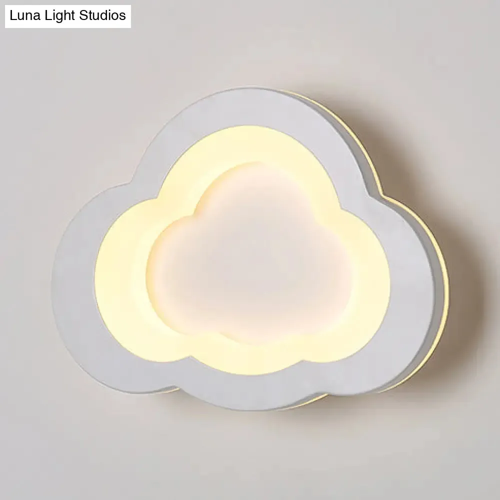 Modern Integrated LED Cartoon Wall Light - Simple Acrylic, White