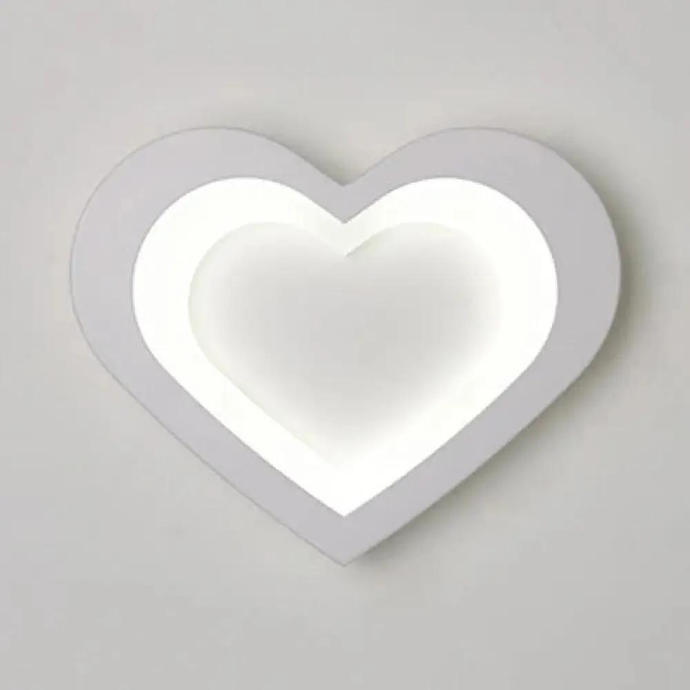 Modern Integrated LED Cartoon Wall Light - Simple Acrylic, White