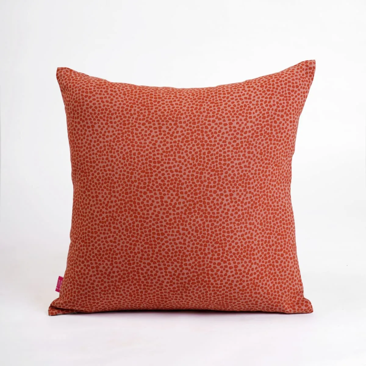 MODERN RETRO – Terracotta reversible cotton throw pillow cover, leaf print