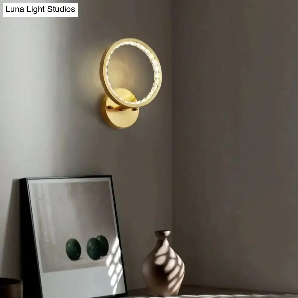 Modern Simple Bedroom Bedside Copper Wall Lamp