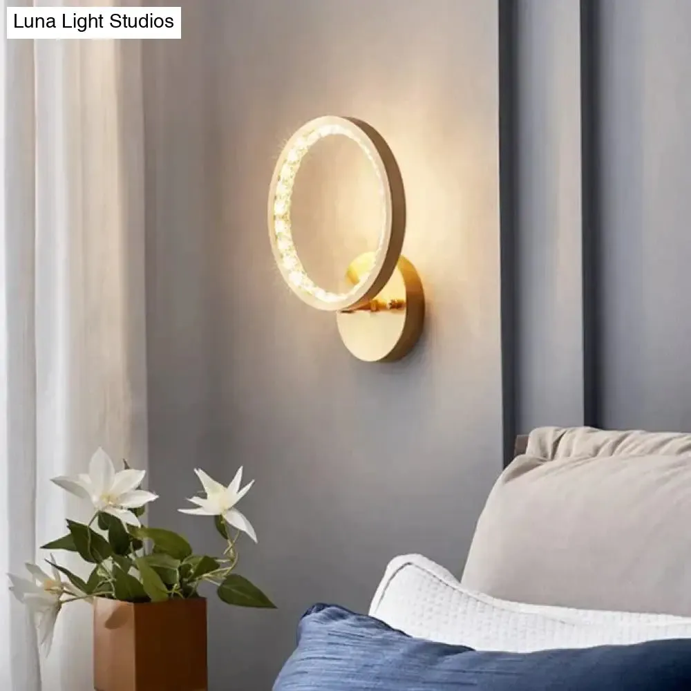 Modern Simple Bedroom Bedside Copper Wall Lamp