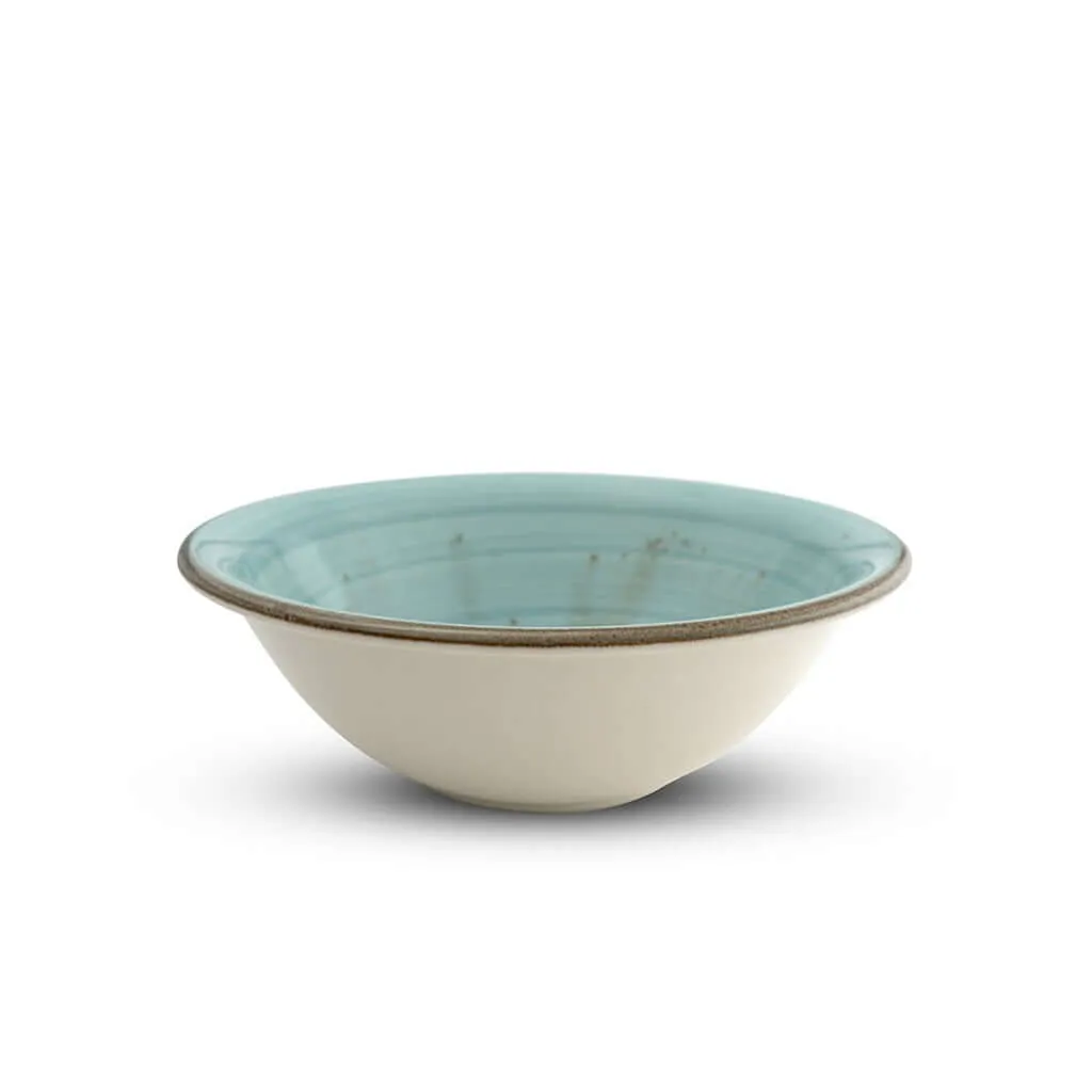 Porcelain Bowls - Soup Cereal Bowl Set of 4 - Pebble Sea Green