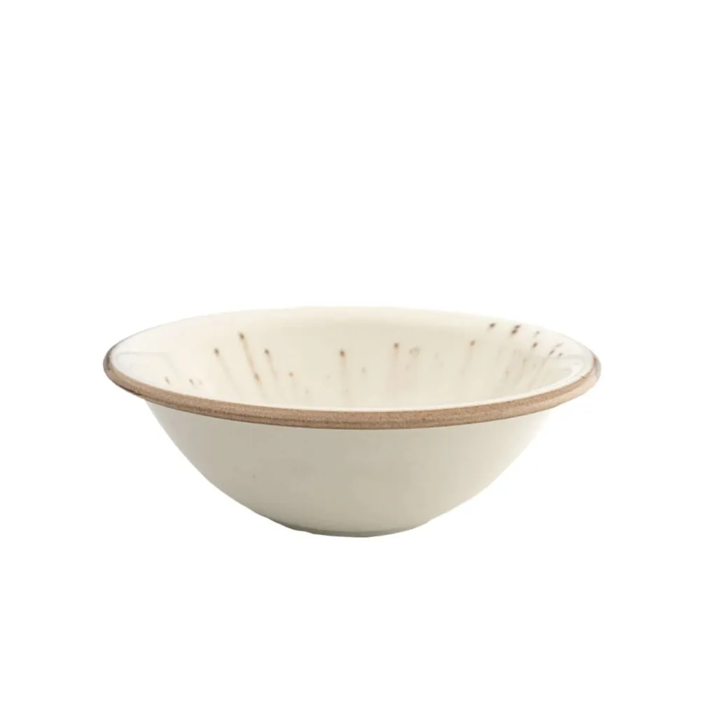 Porcelain Soup-Cereal Bowls Set of 4 Pebble Marble White 18cm