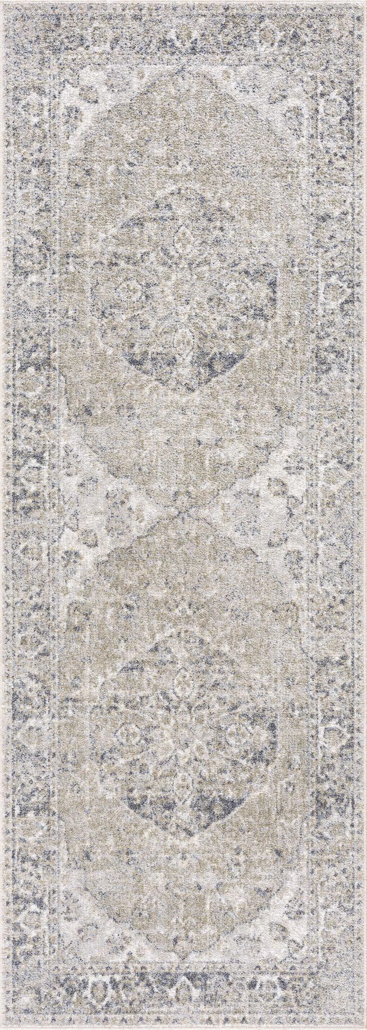 Rudo Blue Washable Area Rug