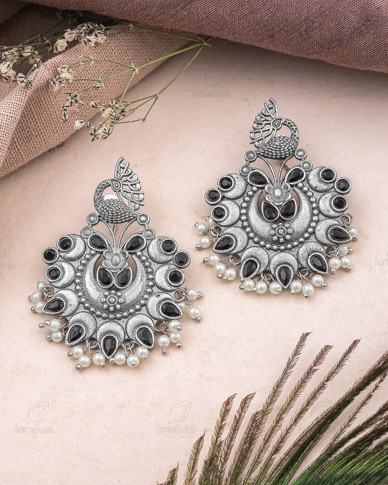 Saavan Peacock Studs