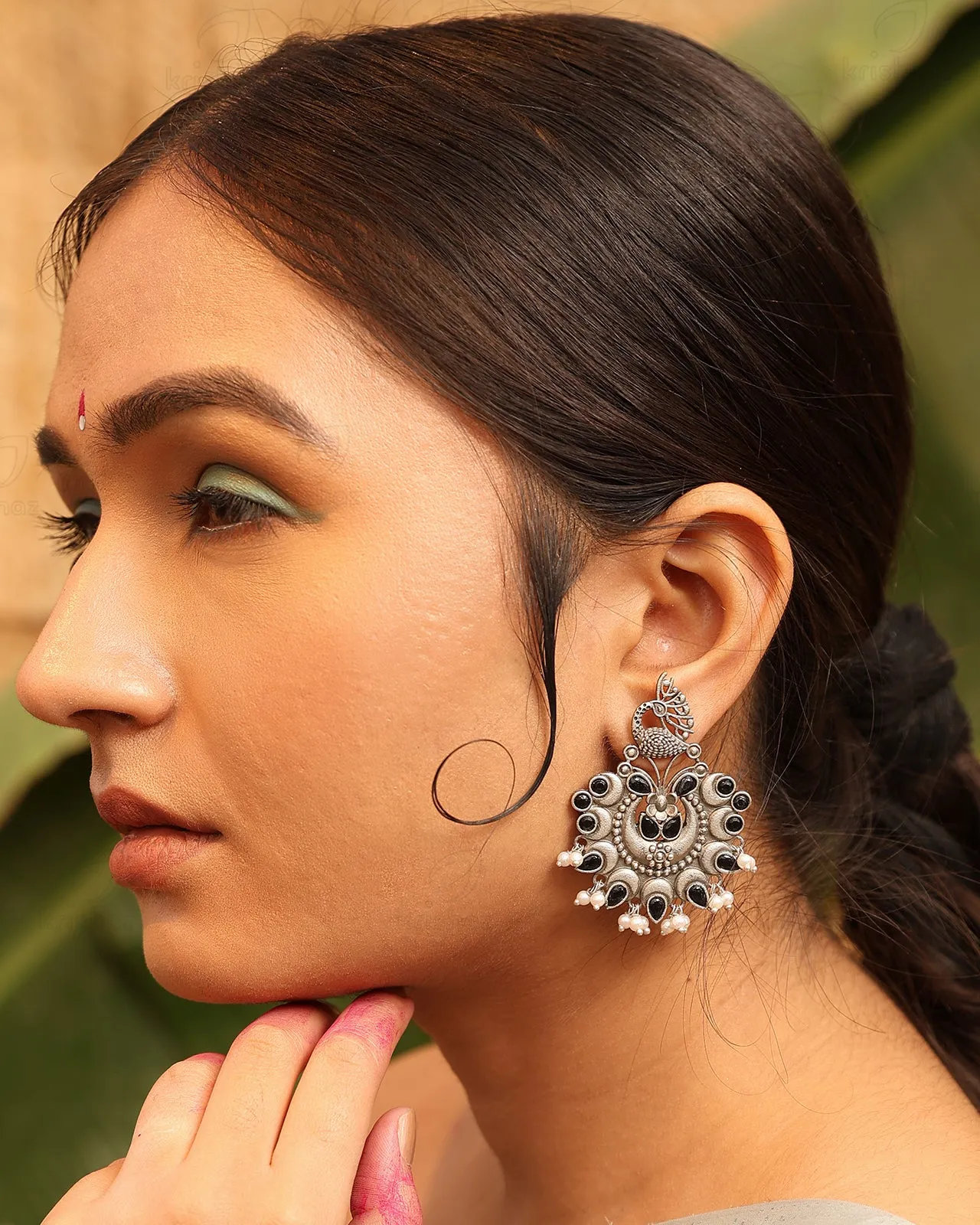 Saavan Peacock Studs