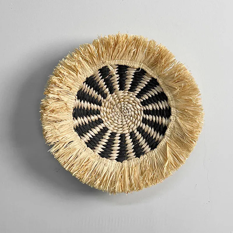 Scandinavian Raffia Straw Woven Wall