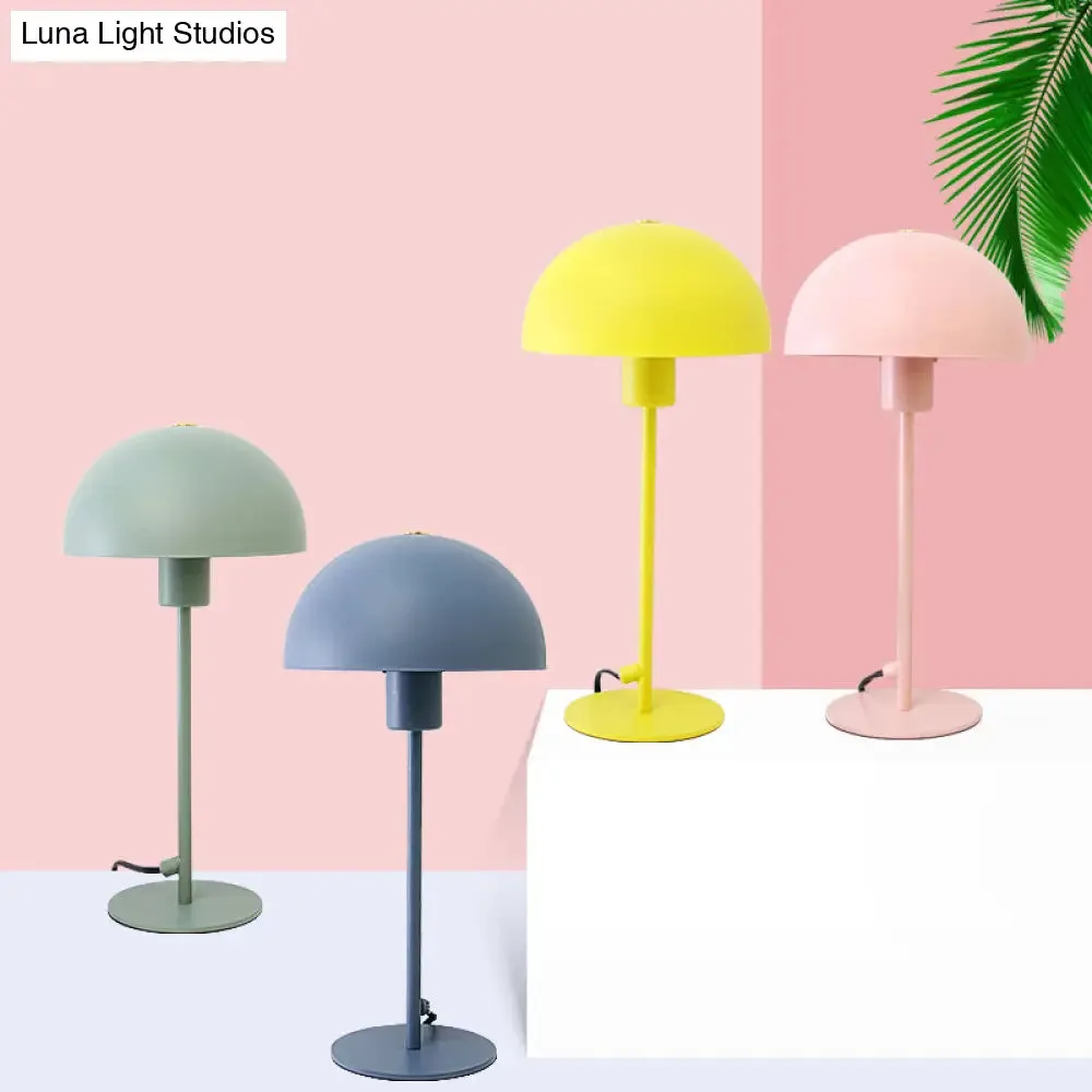 Sleek Macaron Umbrella Desk Lamp for Child's Bedroom