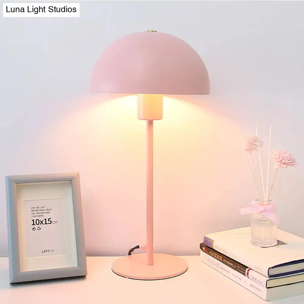 Sleek Macaron Umbrella Desk Lamp for Child's Bedroom