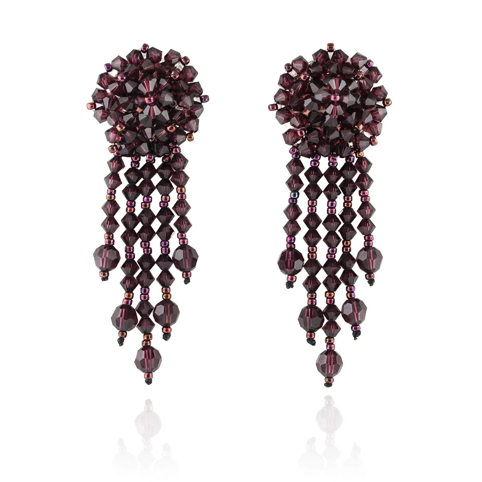 Statement Earrings with Woven Cluster