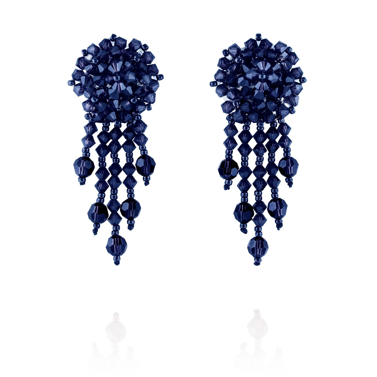 Statement Earrings with Woven Cluster