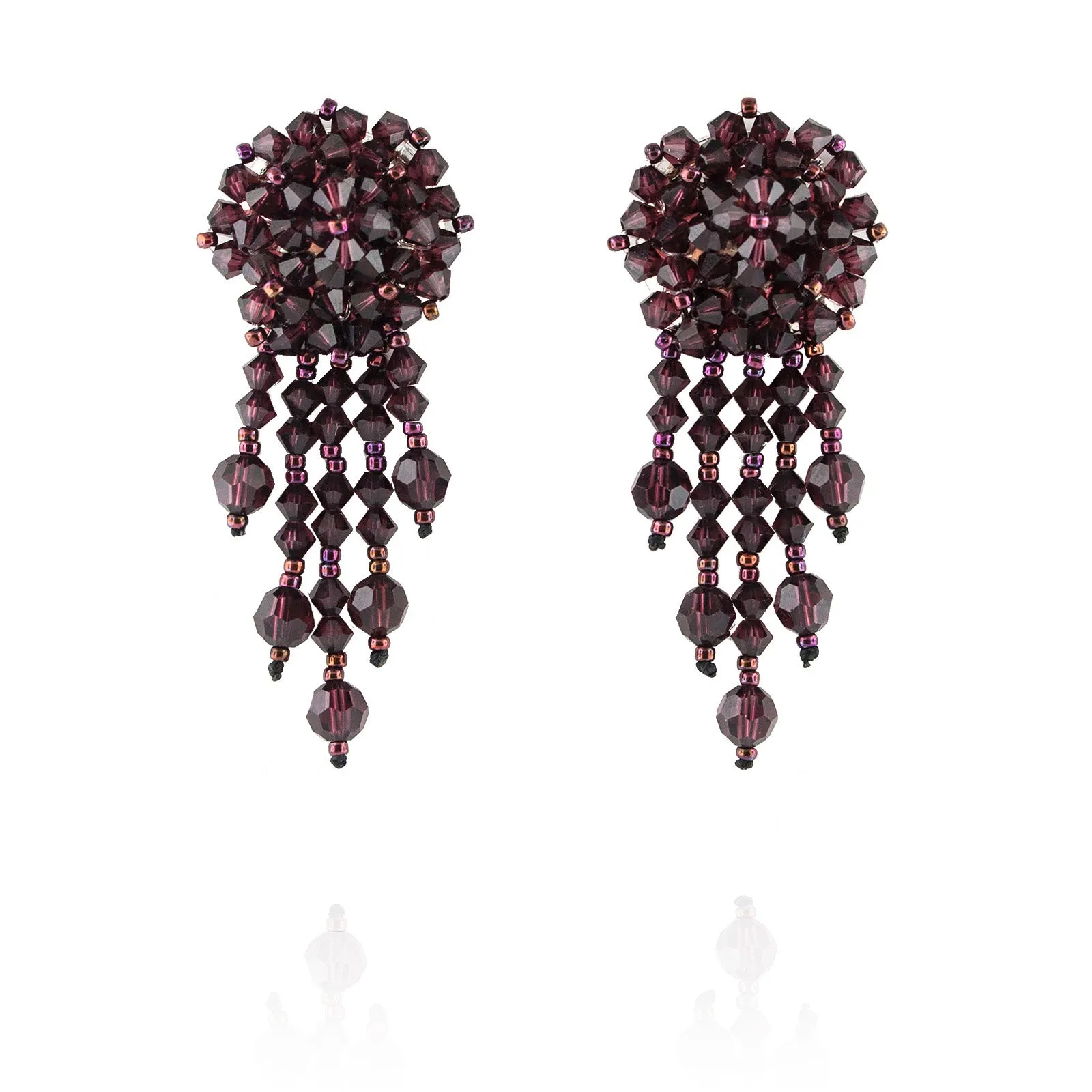 Statement Earrings with Woven Cluster