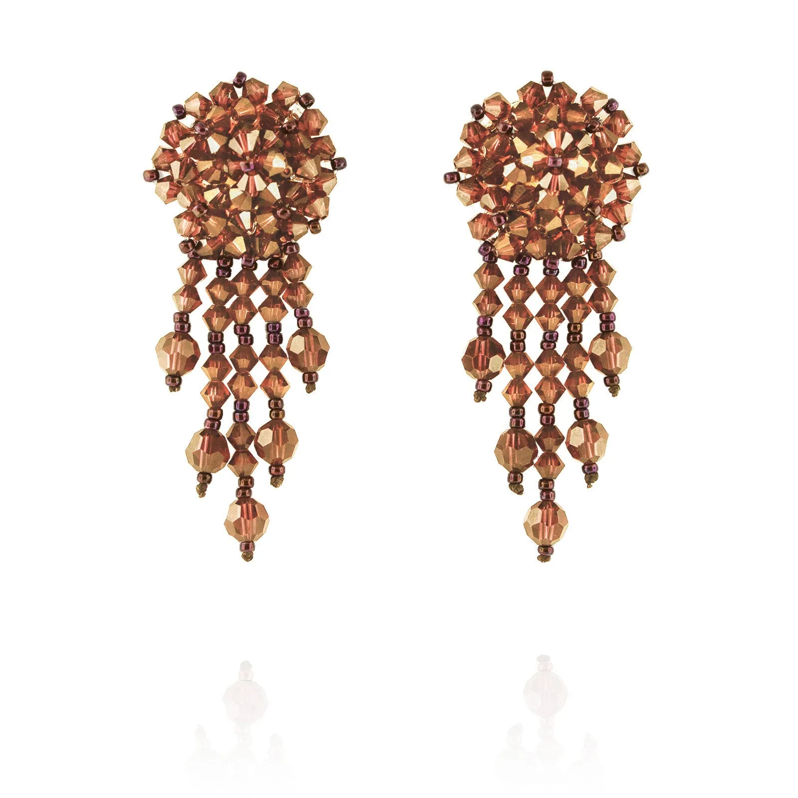 Statement Earrings with Woven Cluster