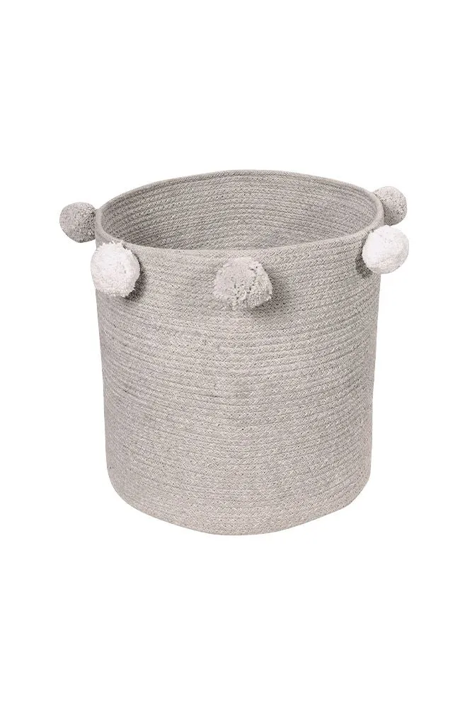 STORAGE BABY BASKET BUBBLY GREY