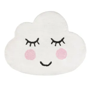 SWEET DREAMS SMILING CLOUD RUG - WHITE