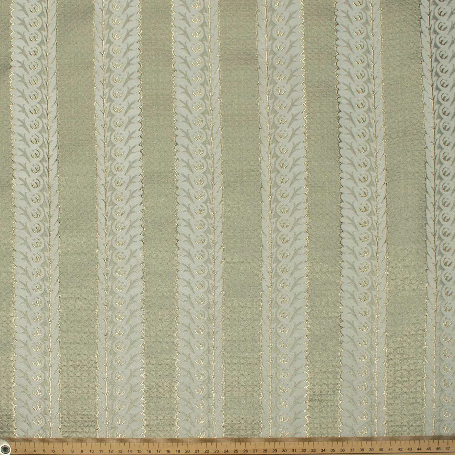 Turkish Curtaining/Upholstery Embroidered Glitter Lace Stripes Jacquard